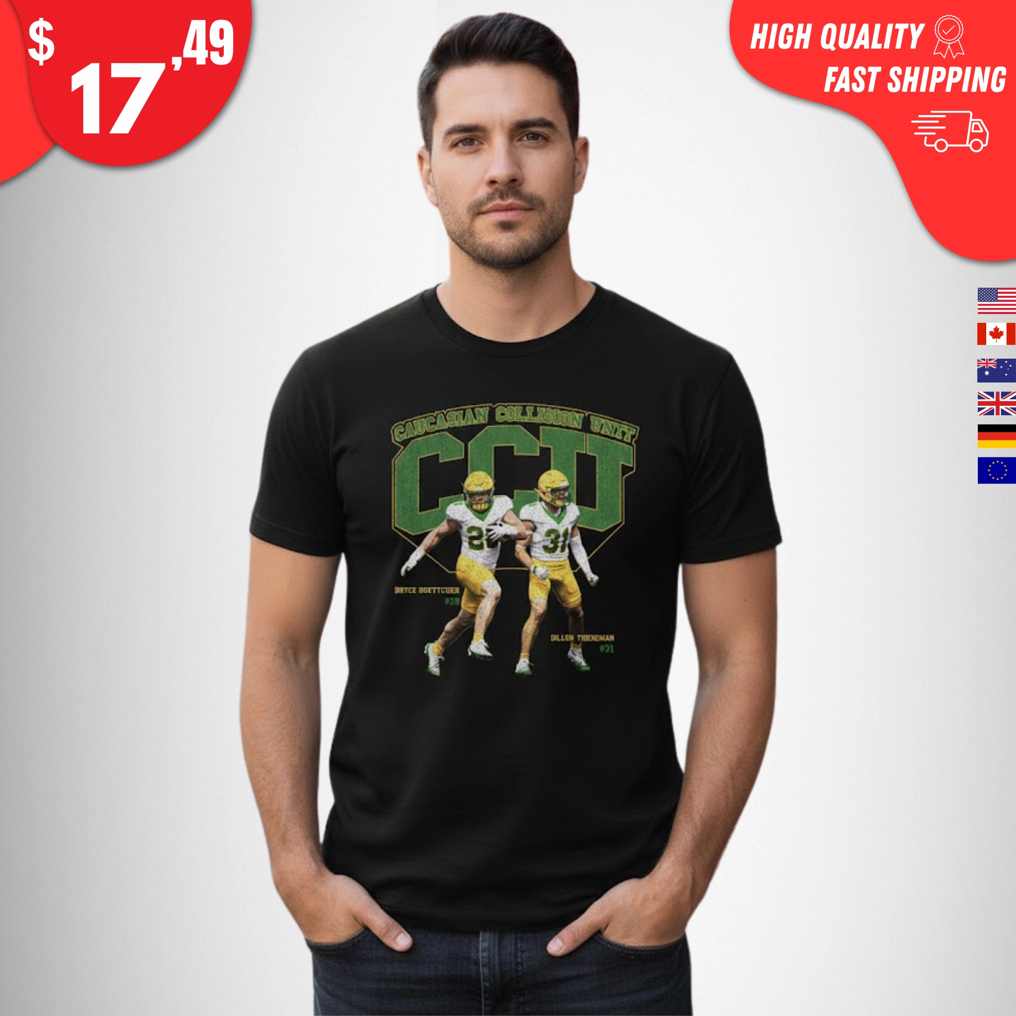 Caucasian Collision Unit Shirt