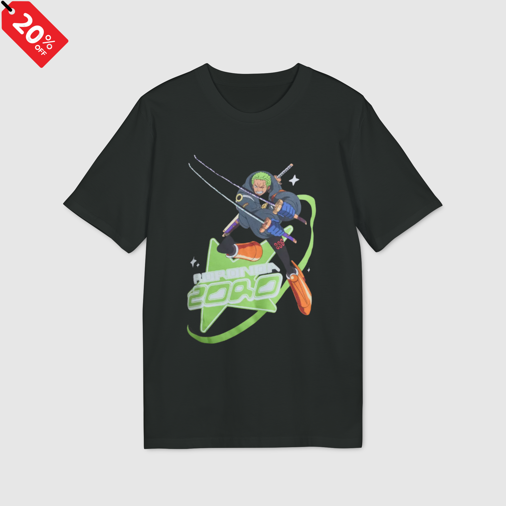 One Piece Zoro Swords Muscle Shirt