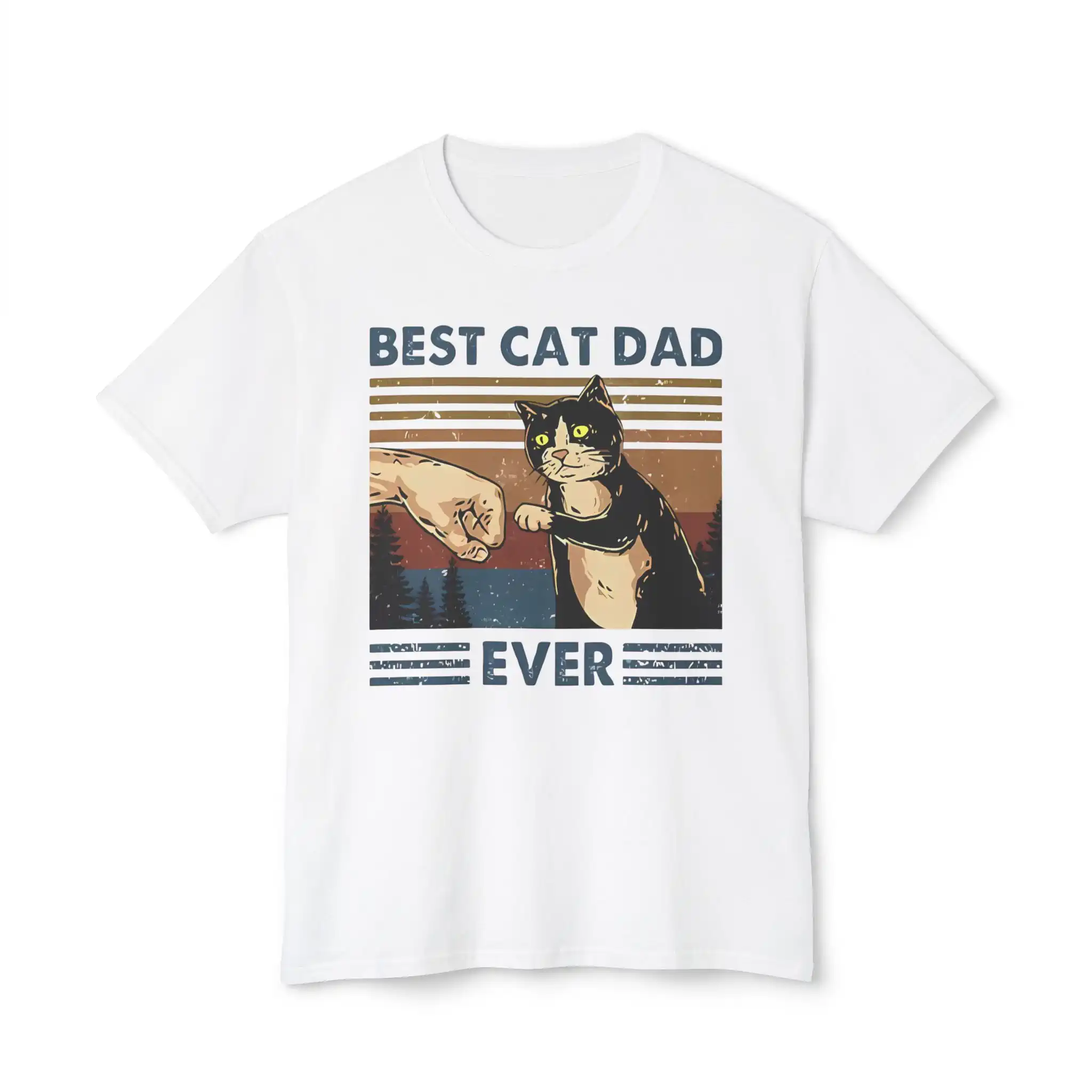 cat-dad-vintage-cat-first-bump-shirt Cat Dad Vintage Cat Fist Bump Shirt