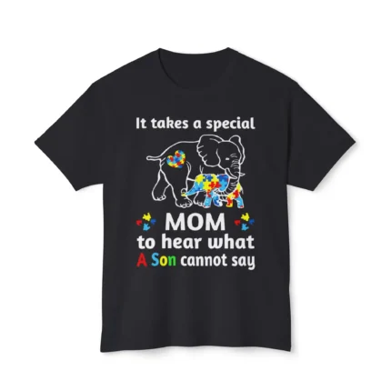 Elephant Autism Shirt A Special Mom To Hear A Son Cannot Say