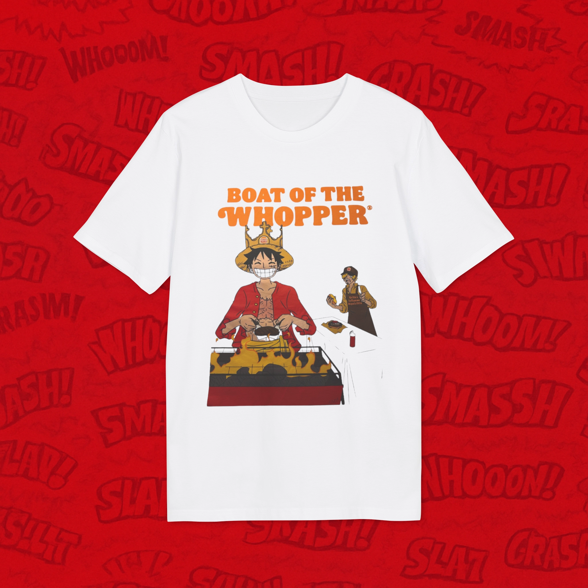 One-Piece-Luffy-Burger-King-Shirt One Piece Luffy Burger King Shirt