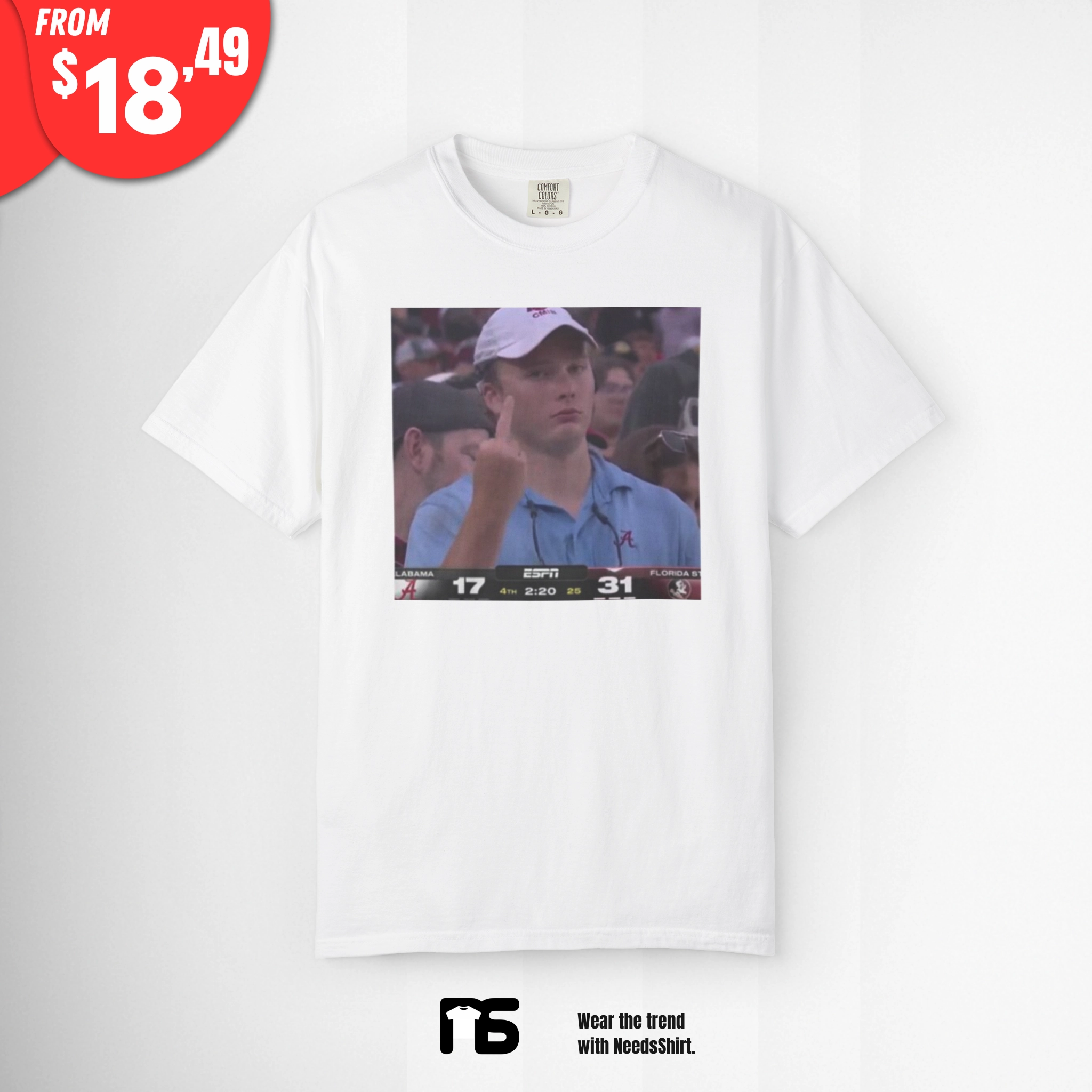 Angry-Alabama-Fan-Middle-Finger-Shirt Angry Alabama Fan Middle Finger Shirt