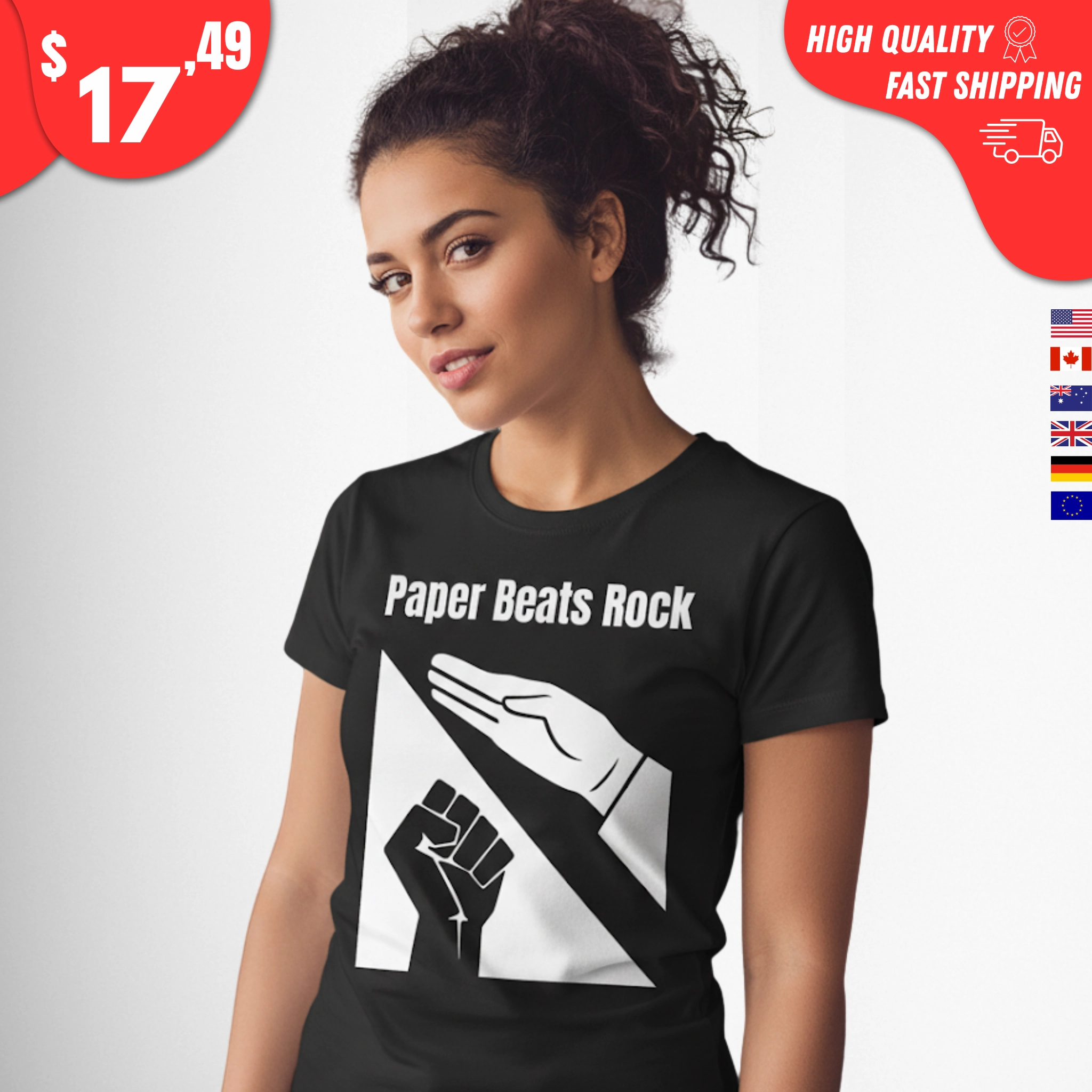 Paper-Beats-Rock-Shirt Paper Beats Rock Shirt