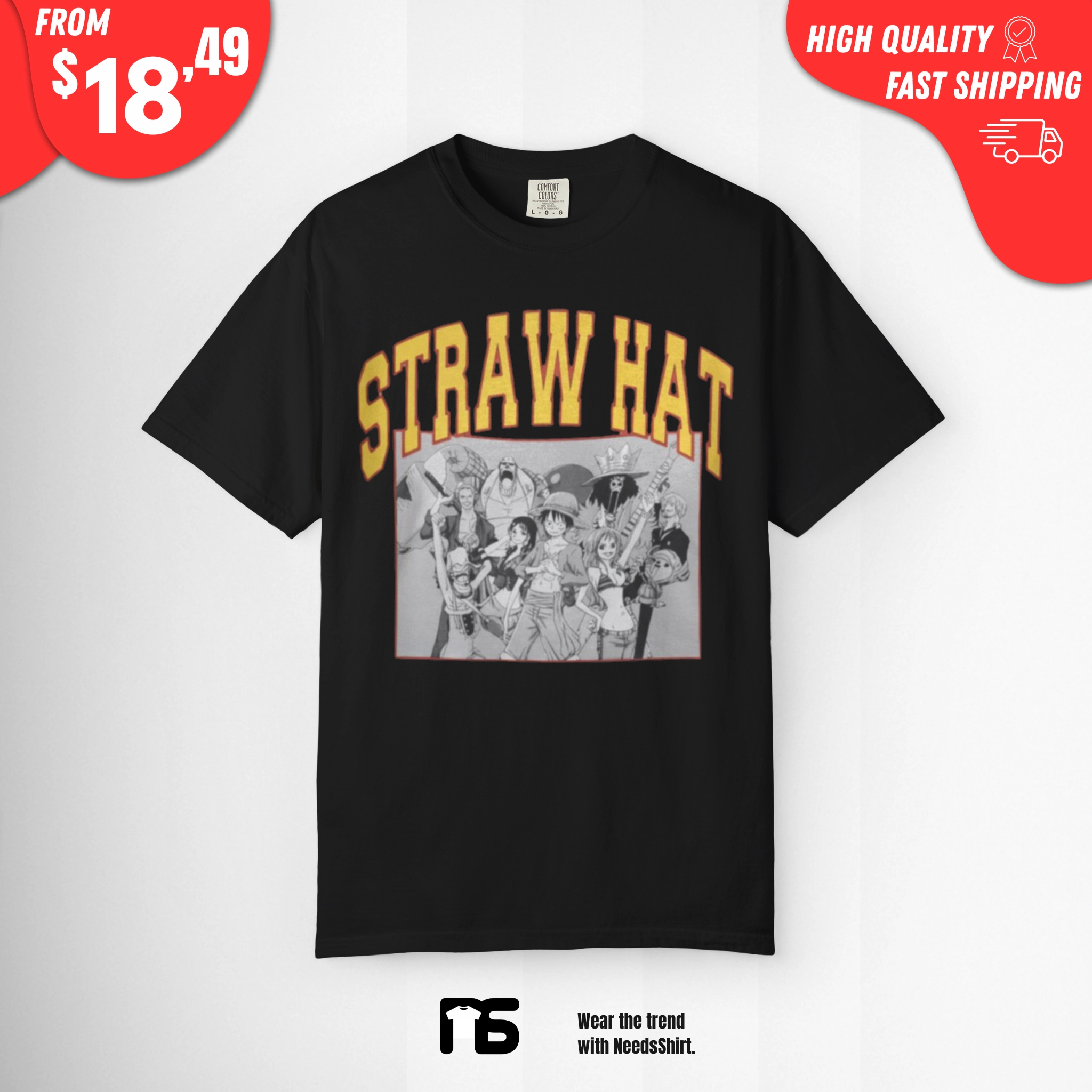 Straw-Hat-One-Piece-Shirt Straw Hat One Piece Shirt