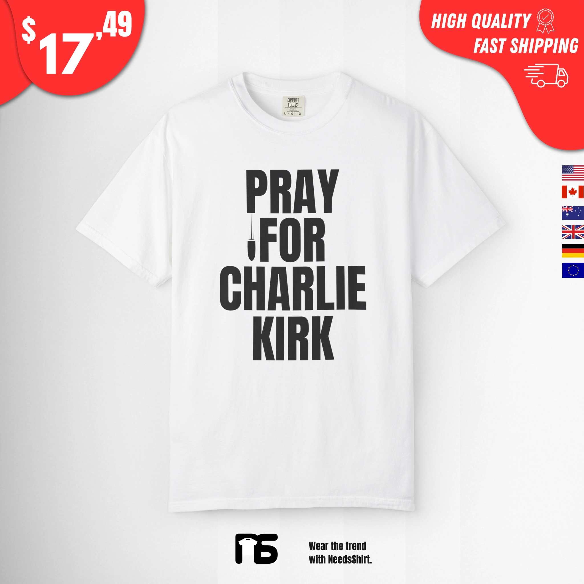 Pray-For-Charlie-Kirk-Shirt Pray For Charlie Kirk Shirt