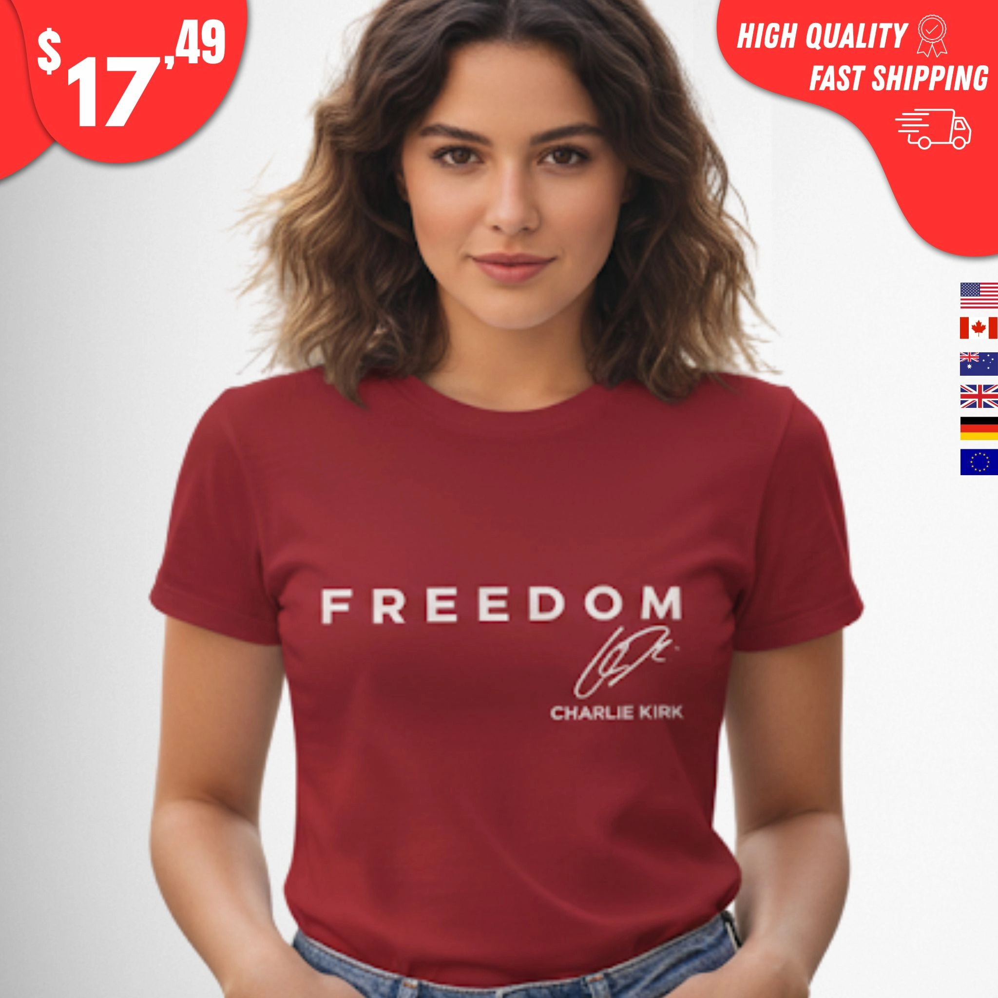 charlie-kirk-red-freedom-shirt Charlie Kirk Red Freedom Shirt