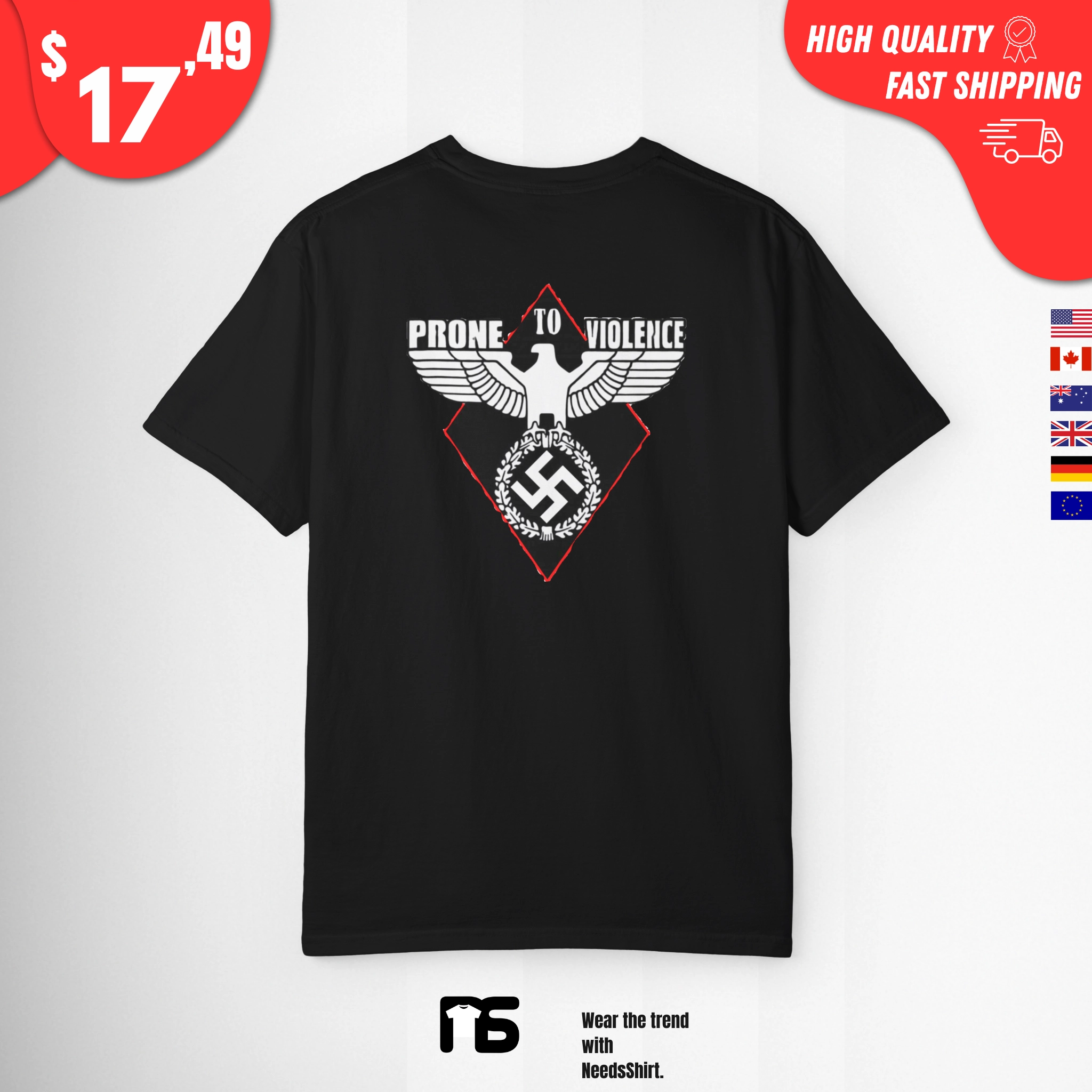 prone-to-violence-nazi-Shirt prone to violence nazi Shirt