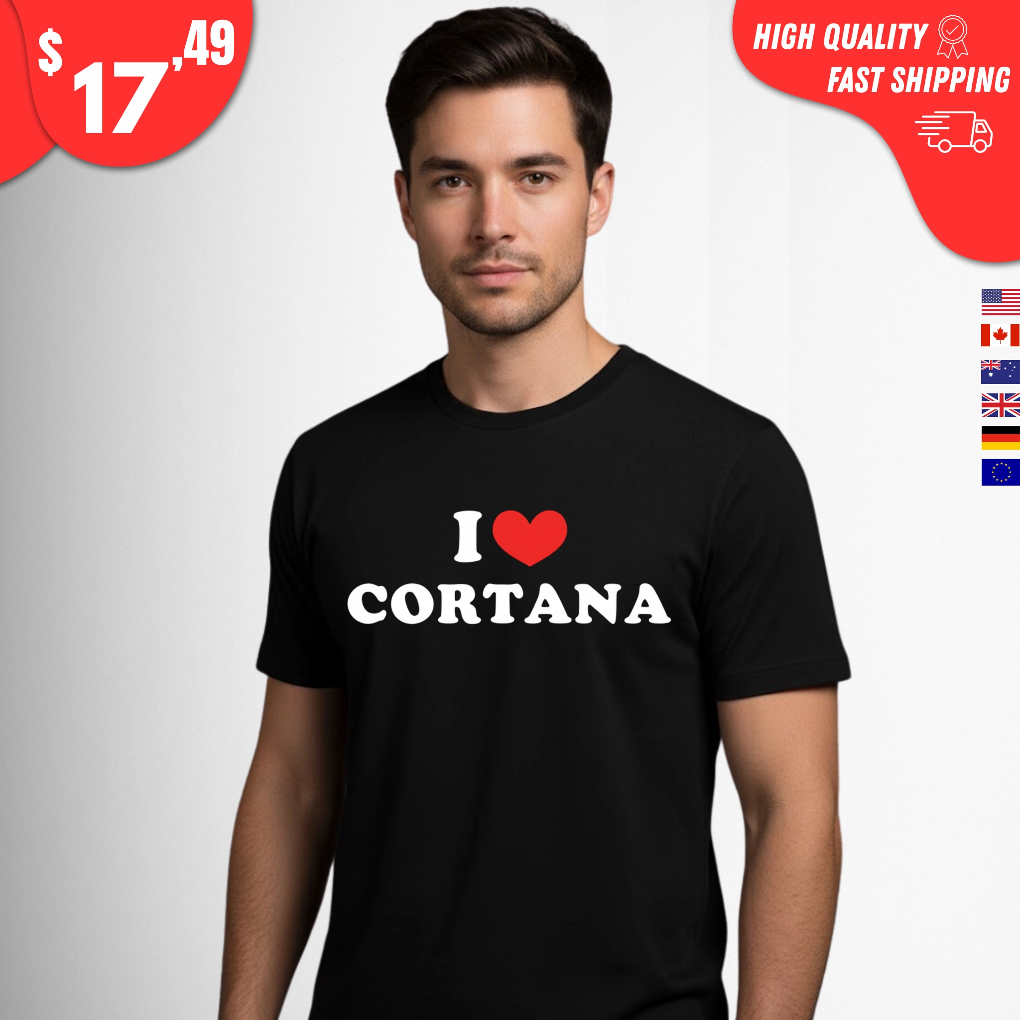 i-love-cortana- shirt I Love Cortana Shirt