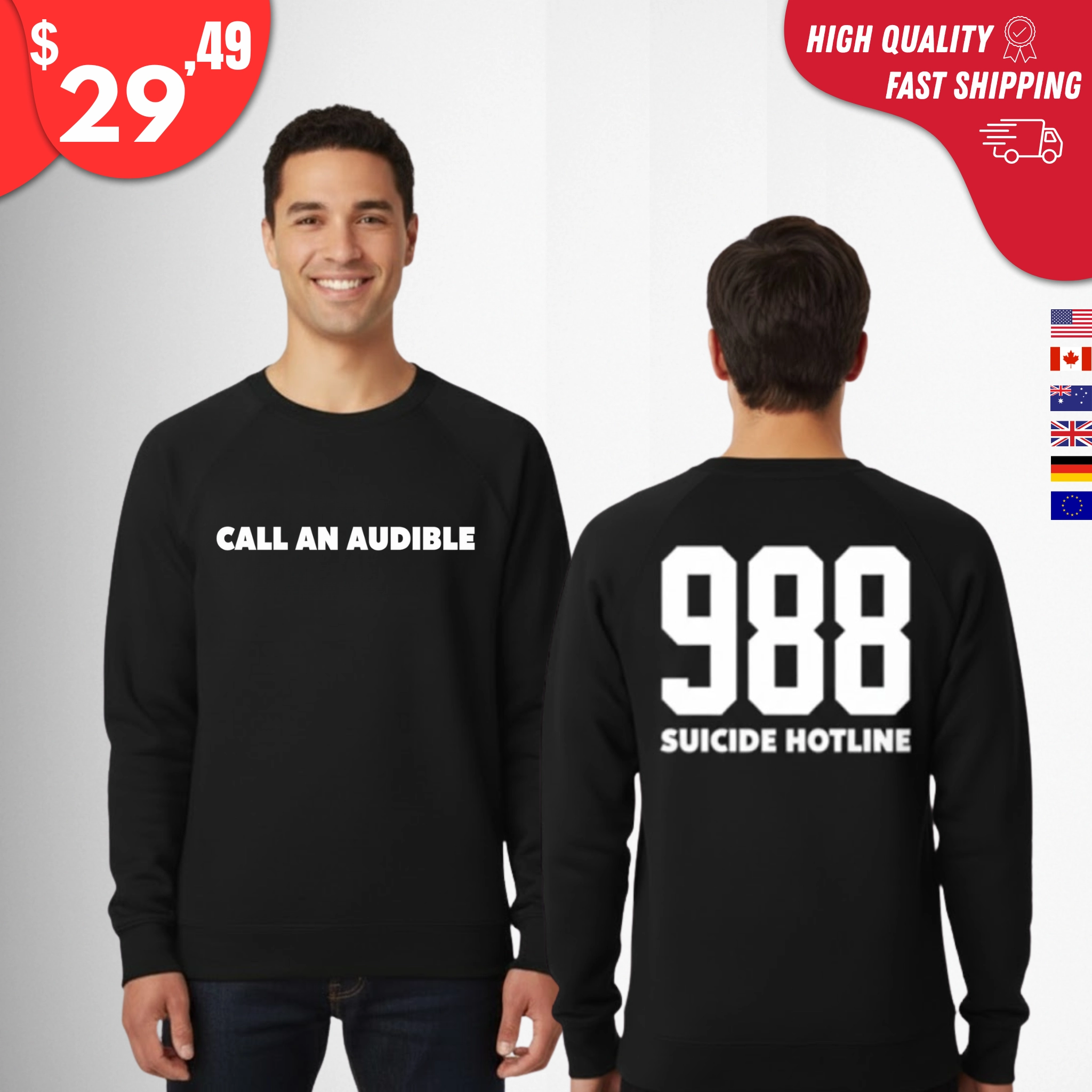 Call-an-Audible-988-Suicide-Prevention-Awareness-Sweatshirt Call an Audible 988 Suicide Prevention Awareness Sweatshirt