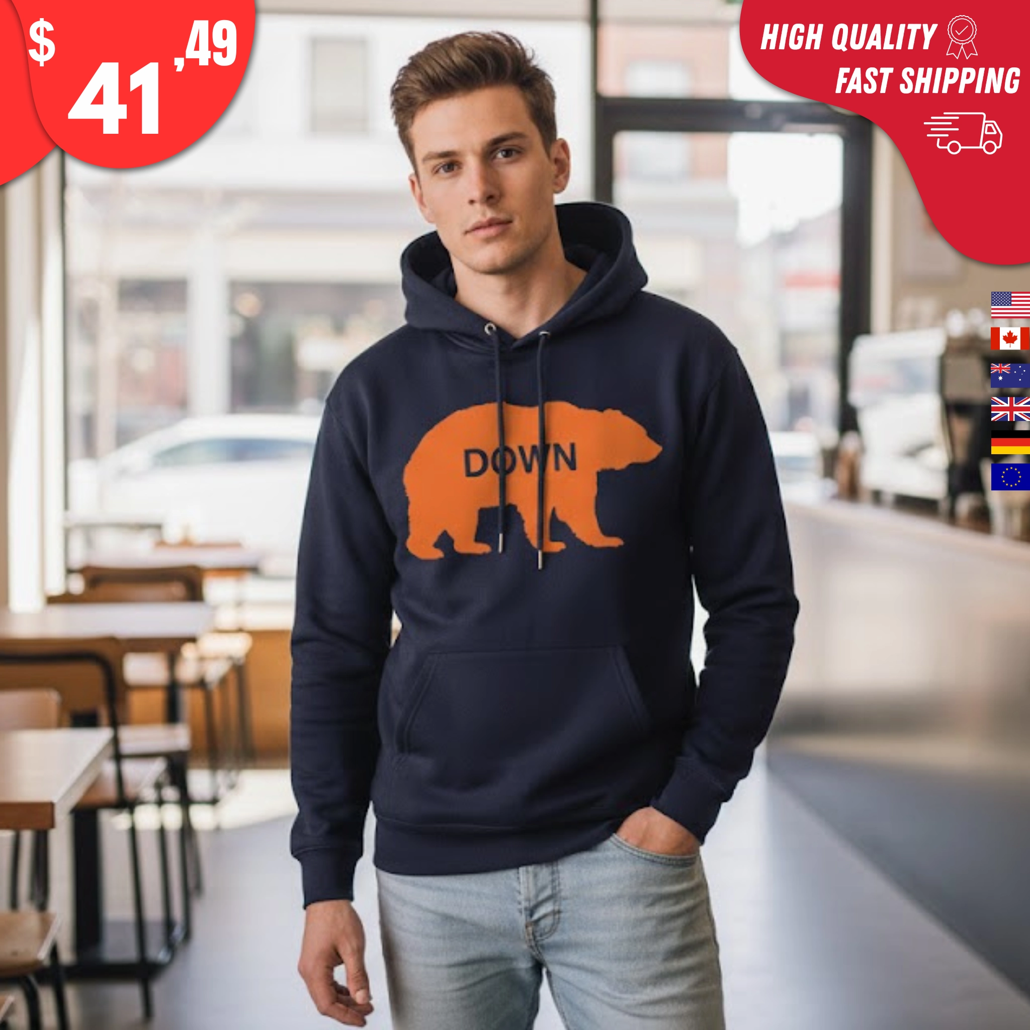 walking-bear-down-hoodie Walking Bear Down Hoodie
