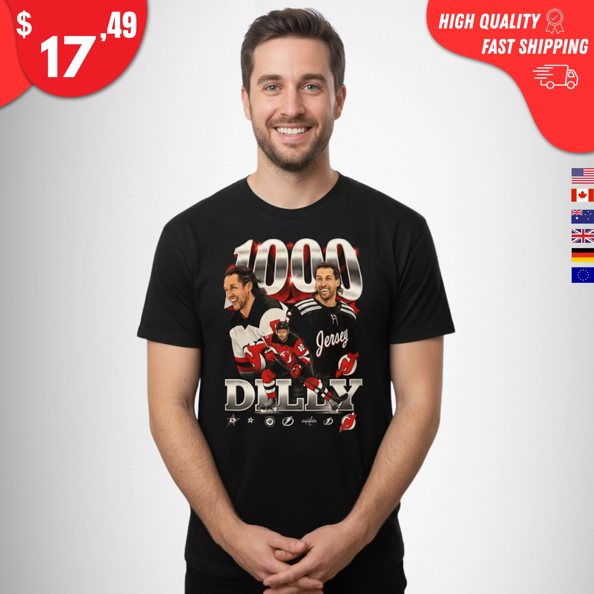 travis-zajac-1000-games-shirt Travis Zajac 1000 Games Shirt